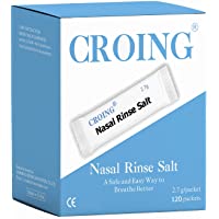 CROING 120 paquetes de sal Neti- sal de enjuague nasal- sal de enjuague sinusal- bolsitas de lavado nasal- sal de riego…